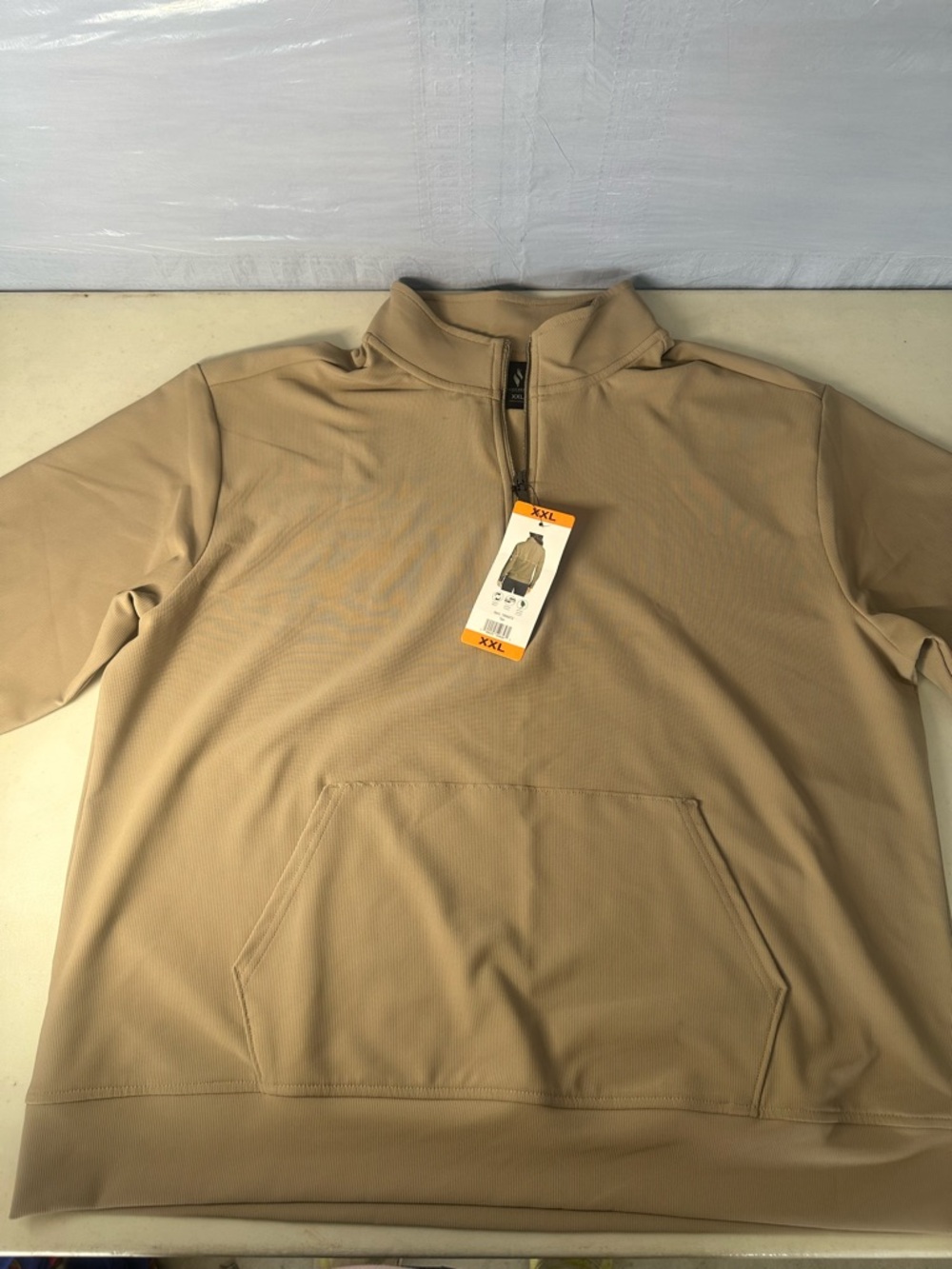 Skechers Men's Performance Half-Zip Pullover Jacket - Beige